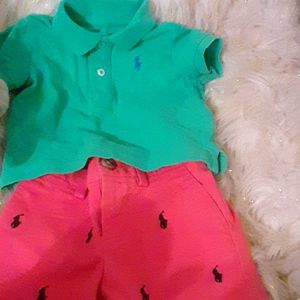 Infant boys polo Ralph Lauren set